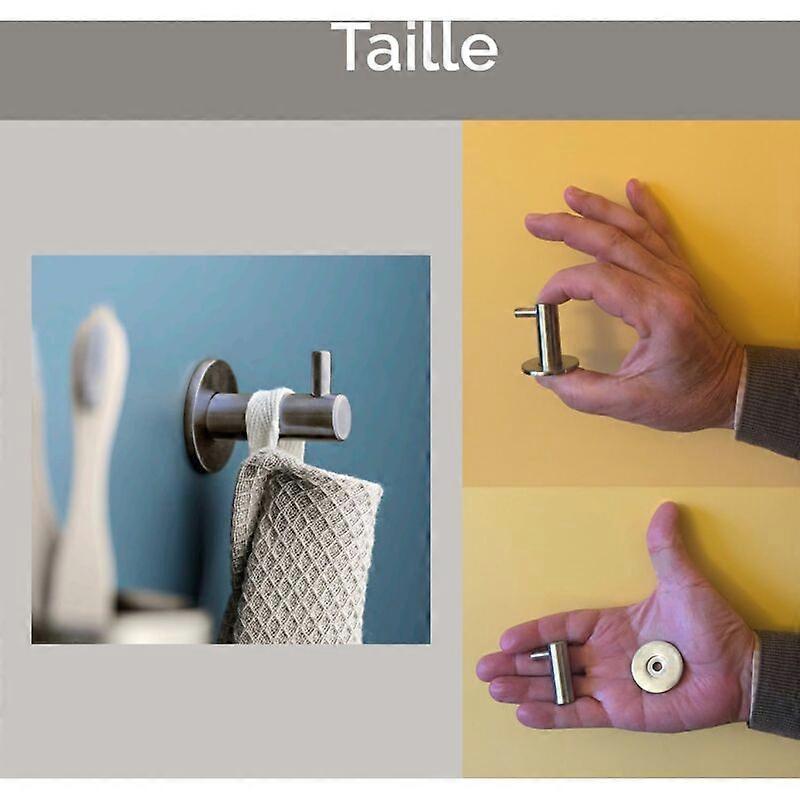 Hem Badrum Krok Set om 2 Designerkrokar i Borstat 304 Rostfritt Stål.