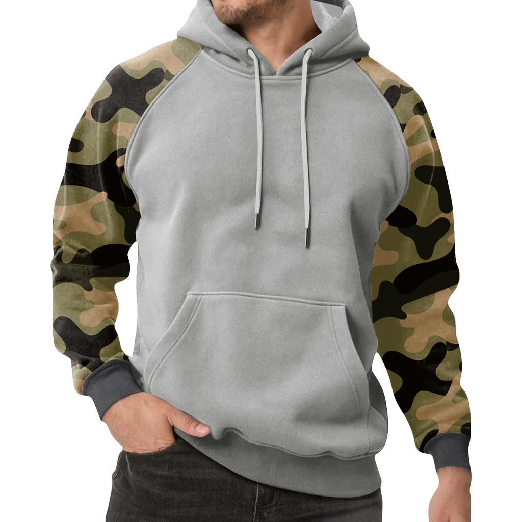 Men's Camouflage Sweatshirt Hoodie Men's Sports Large Size Casual Sweatshirt