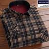 2026 Men's Autumn Winter Thick Warm Long Sleeve Plaid Shirt Thick Fleece Warm Casual Shirts for Men Oversized Plaid Shirts Male