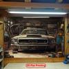 2D Garage Muscle Car Photo Backdrop Men Birthday Decor Cloth