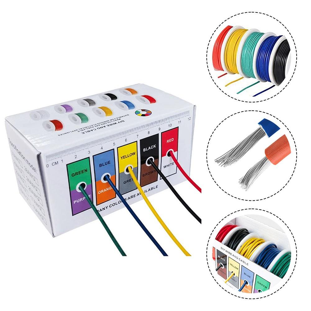 5 Rolls of Flexible Stranded Wire with PVC Insulation for Diverse Uses