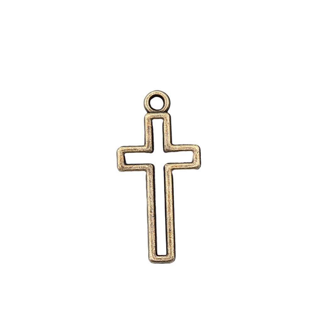 Vintage Cross Charms Multi Color Alloy Pendants For Religious Christian Jewelry