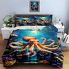 Octopus underwater scene. Bedding Duvet cover sets Duvet covers Pillowcases gifts (1 * Duvet Cover 2 * Pillowcases, without duvet insert)