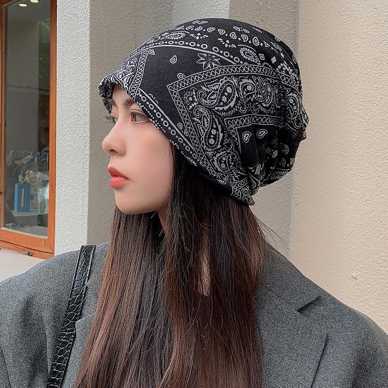 Fashion Double Head Cap Bib Twist Cap Multi-Functional Printed Scarf Cover Cap Neck Cap Face Mask Headscarf Cap C081