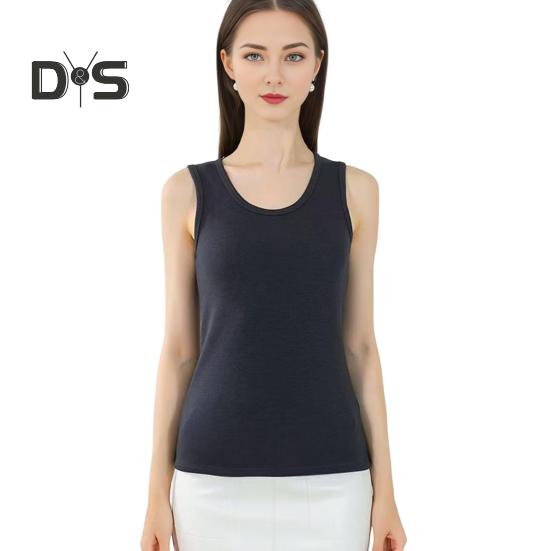 

Зимний женский терможилет, бесшовный, бархатный, с быстрой фиксацией температуры, с круглым вырезом, облегающий, эластичный, без рукавов, внутренняя одежда, майка XL чёрный