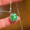 New Swinging And Graceful Jewelry Accessories For Attending Banquets, High-End Necklaces, Women'S Green Oval Zirconia