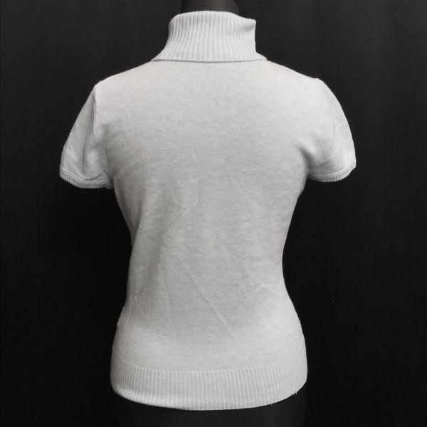 Burberry BLUE LABEL Wool Short Sleeve Turtleneck Sweater Women’s M 38 Light Blue Beige Sanyo(USED)