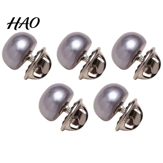 Multi Purpose Clothing Button 5PCS Pearl Buttons for Women, Invisible Anti-Exposure Safety Pins, No Cardigan Collar Clip Damage Iron Brooch