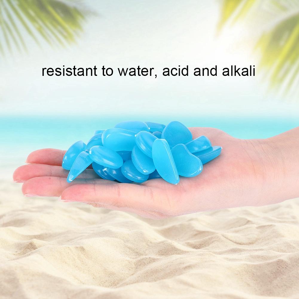 100Pcs Luminous Stone Fluorescent Decor Garden Yard Indoor Aquarium Landscape Decoration