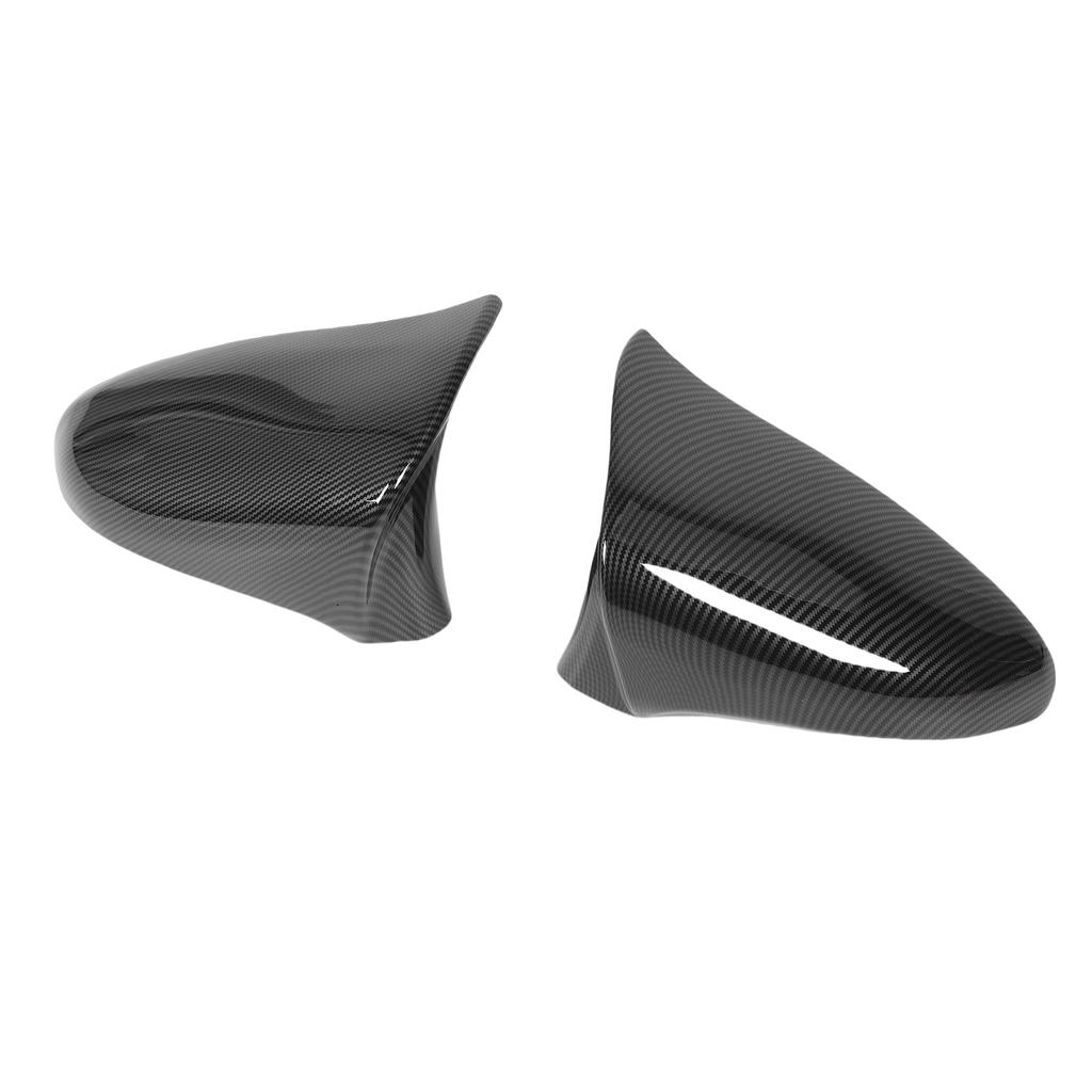 2PCS Rearview Mirror Cap Carbon Fiber Pattern Door Wing Rear View Mirror Cover Replacement for