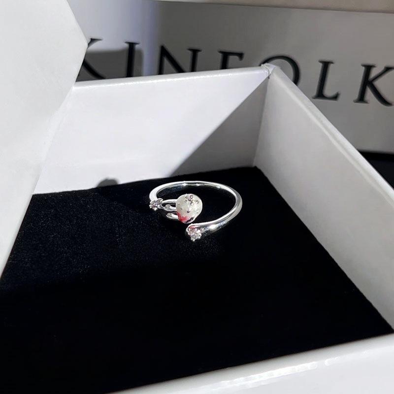 Super Sweet Apple Strawberry Fruit Enamel Open Ring Niche Design Cute Sweet‑Cool Adjustable Stack‑Wear Index‑Finger Trend Jewelry