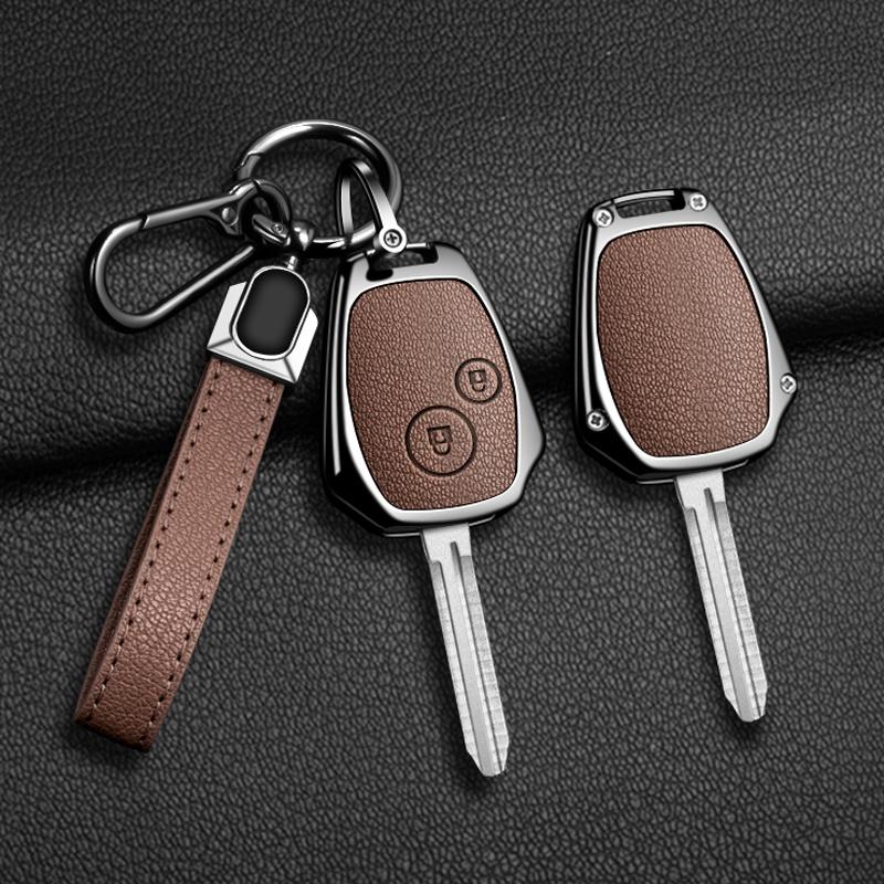 Car Key Case Cover Zinc Alloy Leather For Honda Vezel City Civic 4D Br-V Hr-Vcrv Pilot Accord Jazz Jade Crider Accessorie