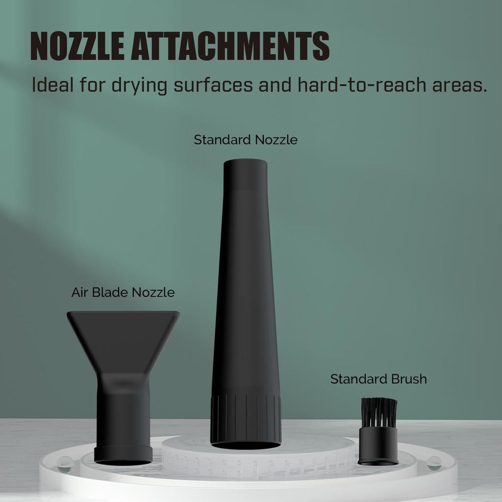 XPOWER A-2C Silver Gray Electric Auto Car Dryer & Blower Portable Contactless Car Drying Multi-function Lightweight Compact