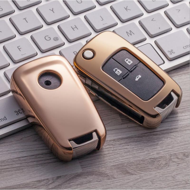 For Buick Regal Excelle Chevrolet Cruze Captiva Malibu Key Start Foldable Car TUP Key Case Key Cover