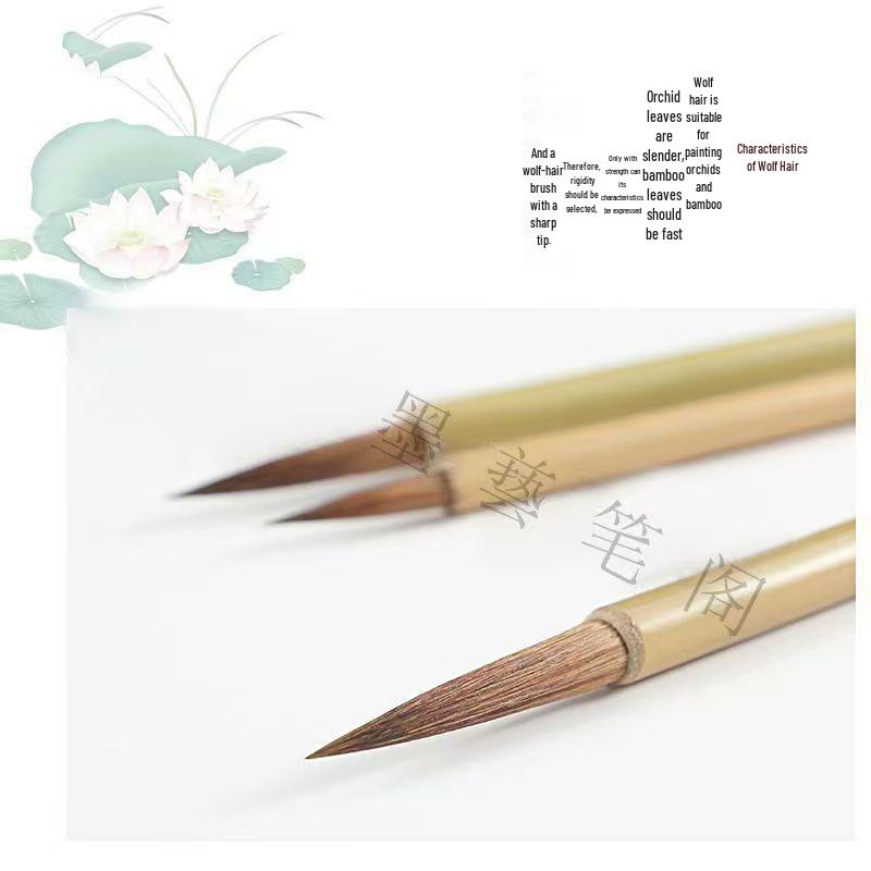 Fine-Tipped Calligraphy Brush Set: Mixed Wolf & Sheep Hair for Script, Lining, Scripture