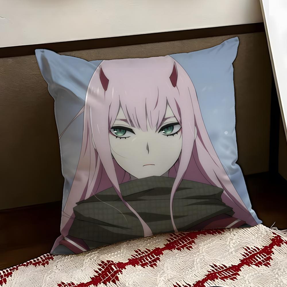 DDARLING in the FFRANXX Anime Cushion Cover Reversible Soft Durable Pillow Cover Home  Car MultiScene Use for Daily Comfort