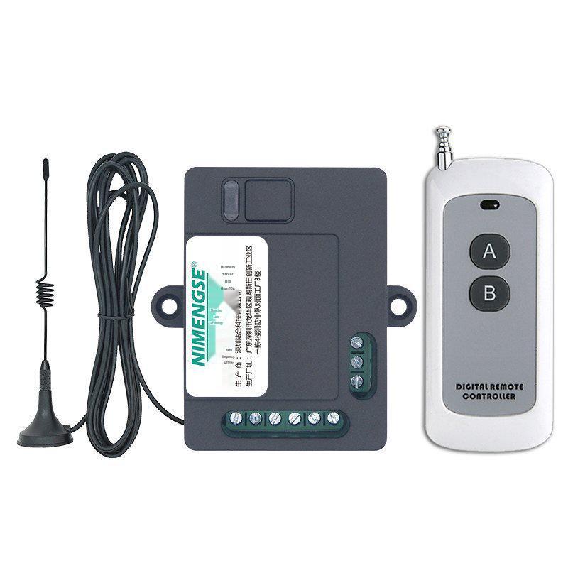 

2-Way Wireless Remote Switch 220V, Dual Passive Contact Relay for Self-locking & Momentary Control