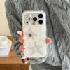 Lovely Star Rabbit Bear Cartoon Phone Case For iPhone 17 16 Pro 14 15 Pro Max Protective Cover Cases with Chain For Apple 17 Pro