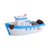 Micro Landscape Blue Boat Model Small Fishing Boat Ornament Sail Boat Figurine  Children's Room