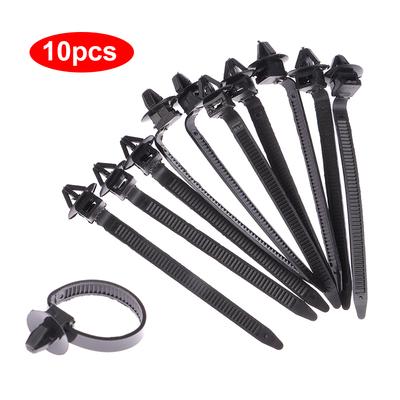 10Pcs Self Locking Nylon Tie Wrap Cable Fixed Fasteners Clips Car Cable Fastening Zip Strap Universal BundleTies 5x80/5x150