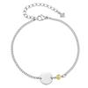 Personalized Zircon Initial Charms Bracelet with Birthstone, Free Custom Engrave Name Bracelet, Birthday Jewelry For Women