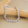 New Luxury Heart Silver Color Bracelet Bangle for Women Wedding Bride on Hand Gift Valentine's Day Gift Jewelry S7982