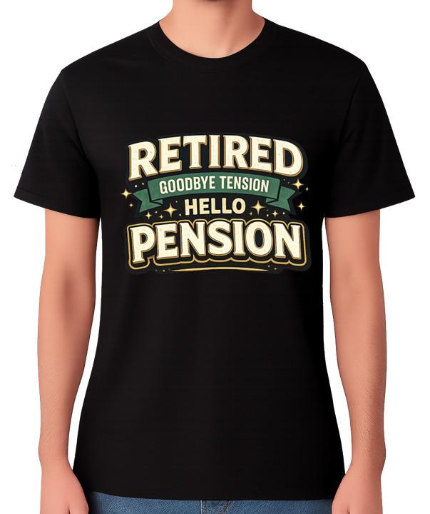 Retired Goodbye Tension Hello Pension T-Shirt Retirement Gift Unisex Tee S разноцветный