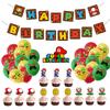 Birthday Mario Super Party Decor Suit Supplies Set Balloon Banner Topper Cake