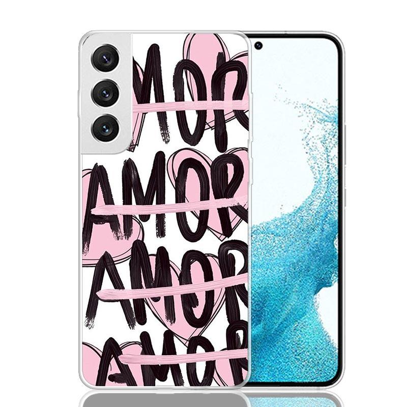 AMOR This Is Love Phone Case For Samsung Galaxy S26 Ultra S23 S24 S25 Edge S20 FE S21 S22 Plus Soft Print Shell Cover Fundas Gal