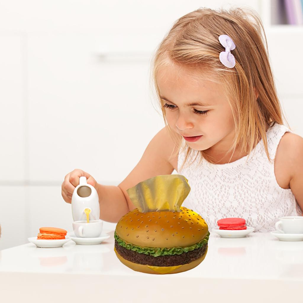Hamburger Tissue Box Creative Retro Living Room Tissue Box Home Fun Decoration Ornaments