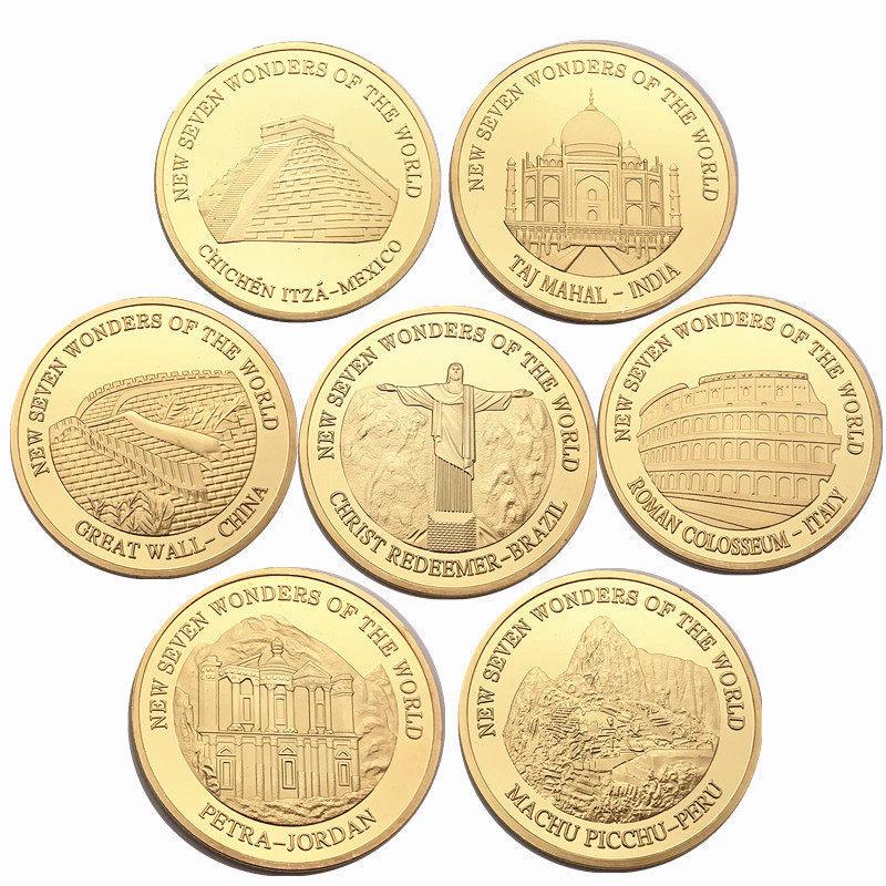 World Wonders Gold Coin: Roman Colosseum & Taj Mahal