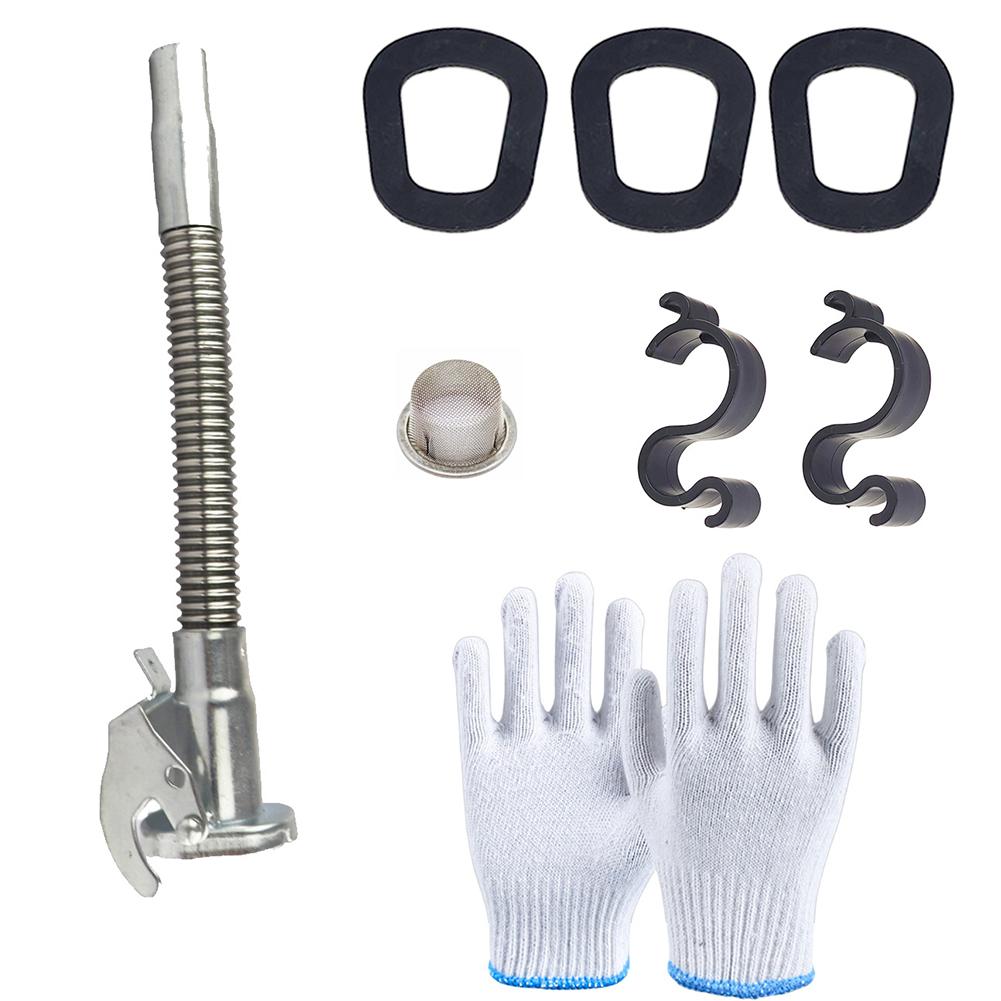 

Oil Pouring Spout Set for Jerry Cans Metal Construction with Flexible Nozzle and Leakproof Seal for Safe Liquid Handling