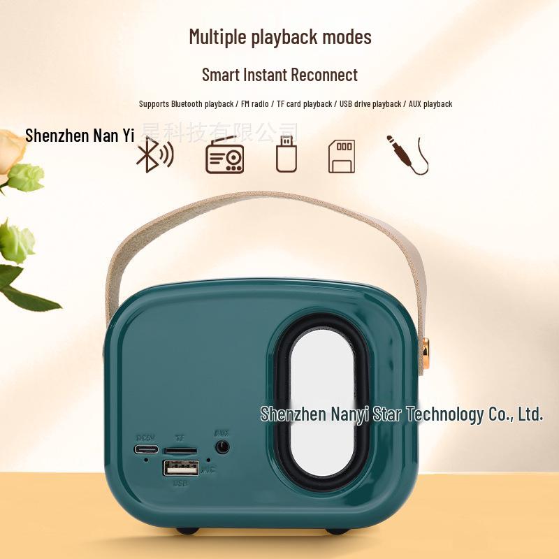 Retro Mini Portable Bluetooth Speaker with Card Slot - Wireless and High-Value Gift