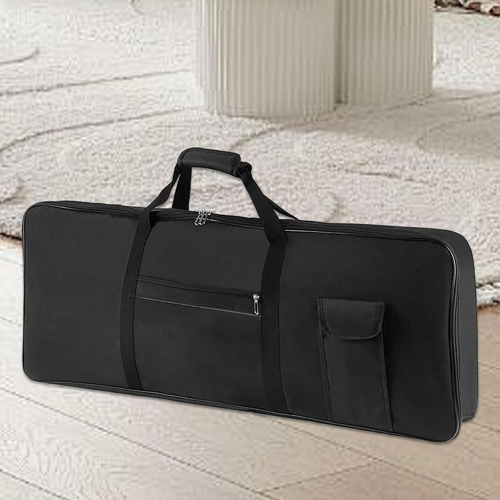 76 Key Keyboard Case with Pocket Protective Case Portable with Handle Oxford Cloth Waterproof for Music Studio Outdoor Concert