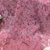 Lace Fabric 150x150cm for Dresses Clothes Sewing White Blue Hollowed-out Plain Cloth Heavy Press Yarn Three-dimensional Mesh