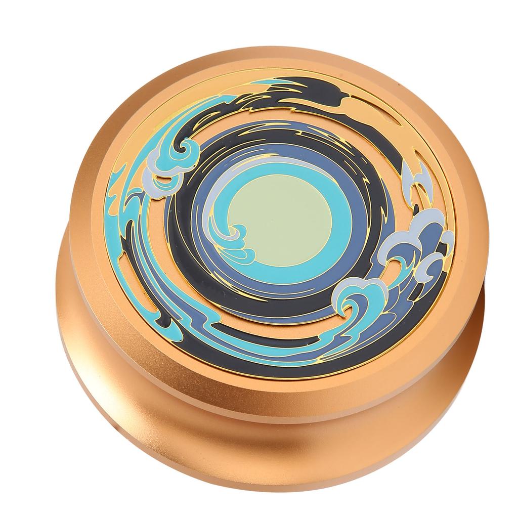 LP Vinyl Turntables Disc Stabilizer Professional Record Weight Clamp with Silicone Bottom Pad for Vibration Damping Gold