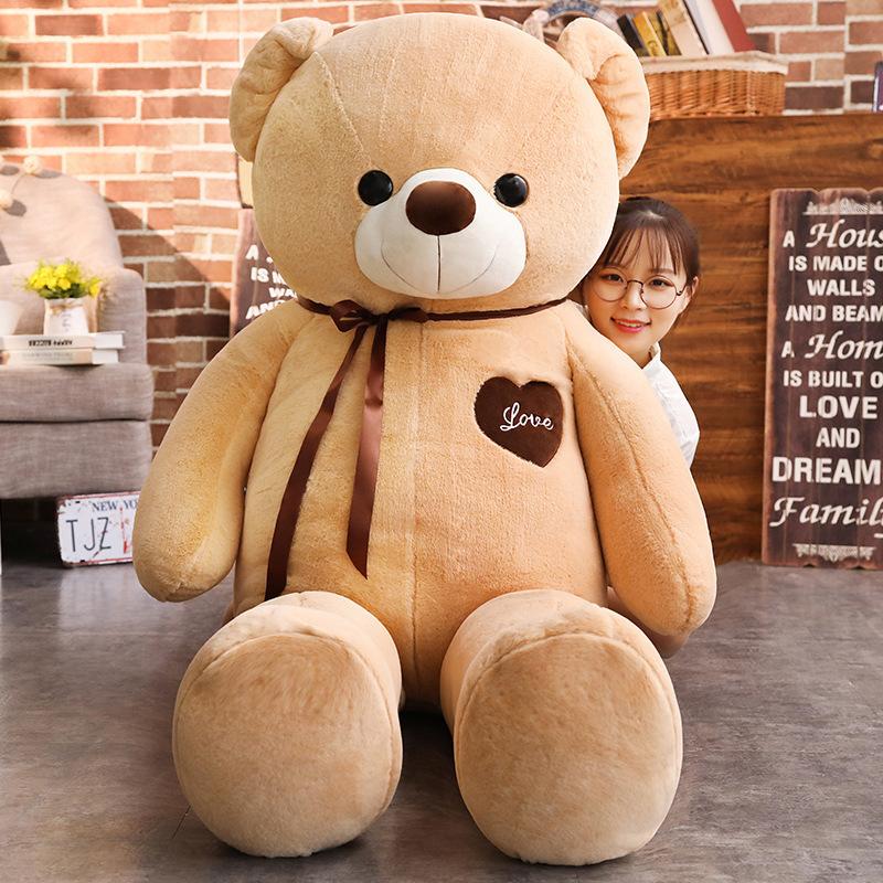 American Big Bear Doll Large Teddy Bear Plush Toy Hug Bear Ribbon Bear Cute Big Bear Gift for Girlfriend