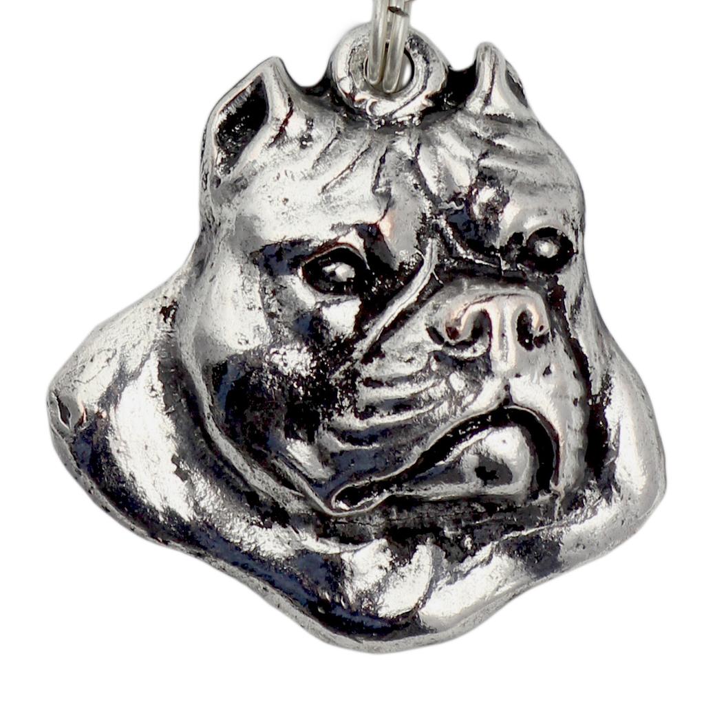 American Bully - Necklace with dog, silver-plated pendant for dog fan, unique jewelry by Art-Dog brand