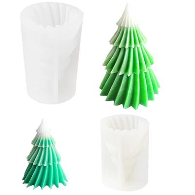 Stampo in Silicone 3D Geometrico Pino per Candele Albero di Natale Candele Profumate Stampo in Silicone Strumenti per Fare Candele Aromatiche Fai da Te Artigianato