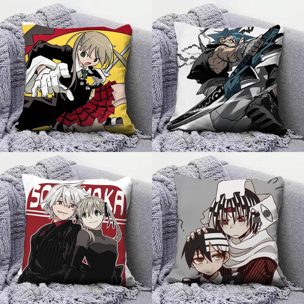 Anime S-Soul Eater Maka Pillow Covers, Home Sofa Cushion Covers And Aecorative Custom