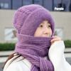 Fashion Lady Winter Knitted Warm Thickened Ear Protection Windproof Scarf Hat Ear Protection Hat Knitted Hats