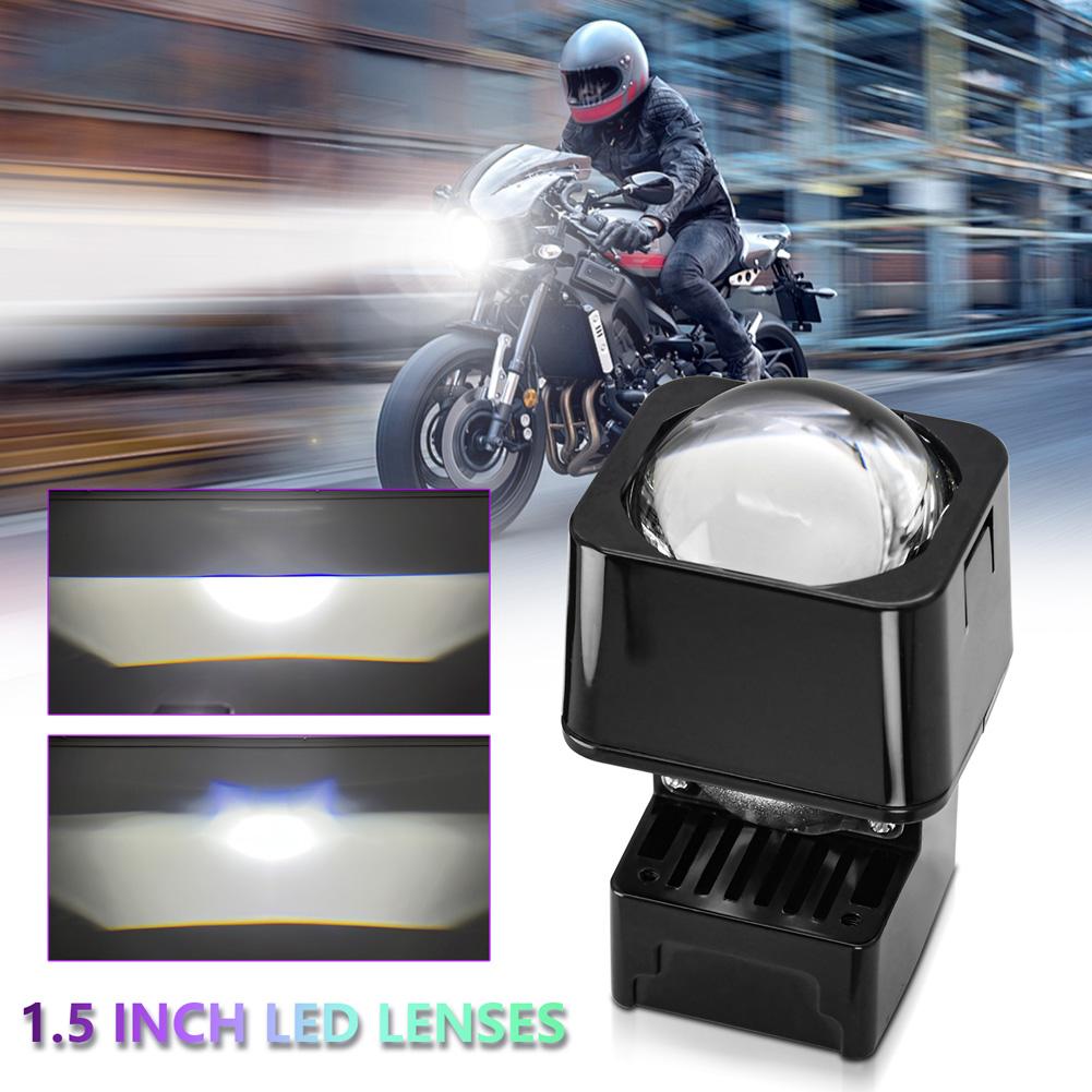 

2 шт. T06 мотоциклетный светодиодный прожектор объектив фара 10000LM 500% ярче 6000K Hi/Lo луч Aux прожектор IP68 водонепроницаемый для грузовика чёрный