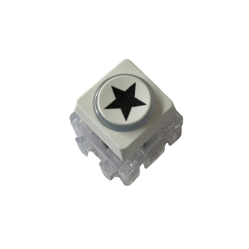 Funny Assembleable Star Moon Key Chain Keyboard Stress Relief Button Keycap Clicker Keychain Keyboard Keychain Finger Toys