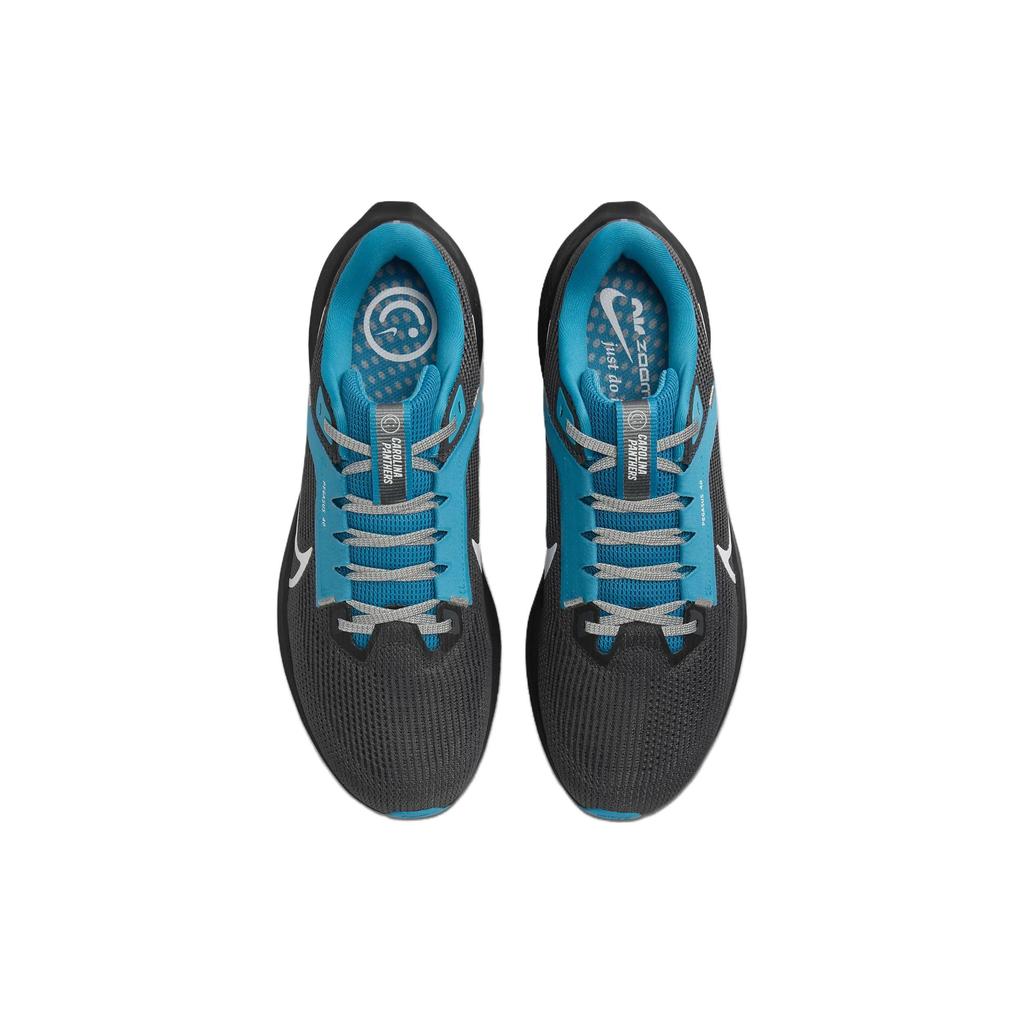 NFL x Nike Air Zoom Pegasus 40 Carolina Panthers Men Sneakers Black Anthracite Tidal-Blue DZ6010-001
