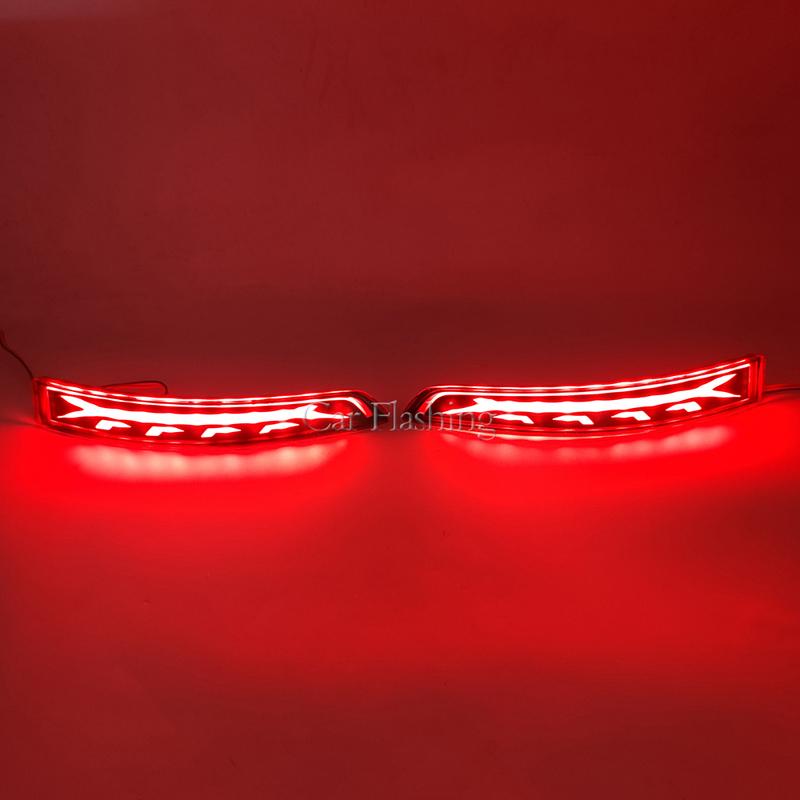 2Pcs LED Rear Fog Lamp Bumper Light For Volkswagen Sagitar 2015 2016 2017 2018 Turn Tail Stop Brake Lamp Reflector lights