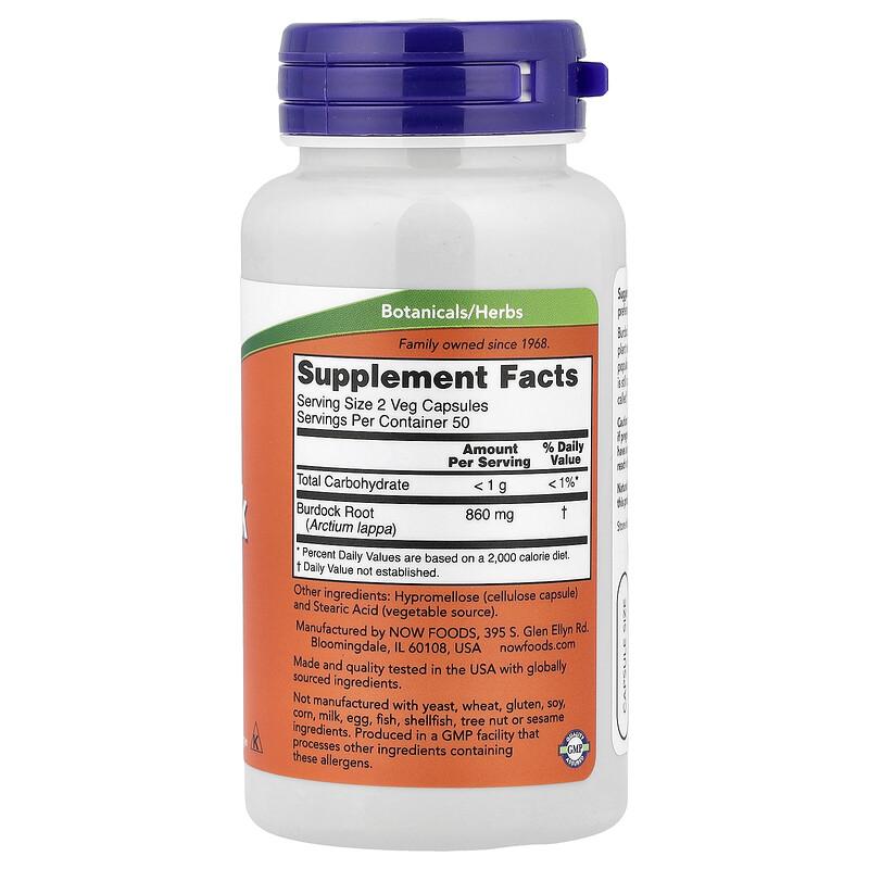 Burdock Root, 430 Mg, 100 Veg Capsules