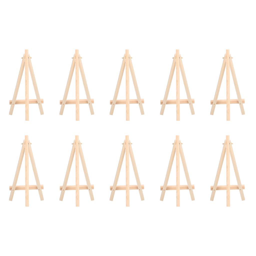 10 Stück Leinwandständer 6,1 Zoll Höhe Kiefer Multifunktional Langlebig Faltbar Mini Staffelei Ständer für