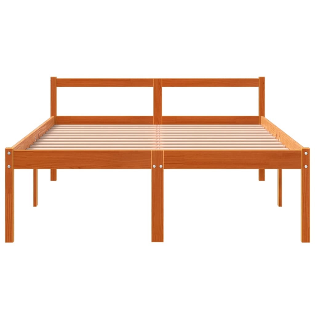 Senior Bed Wax Brown 120 X 190 Cm Solid Pine Wood