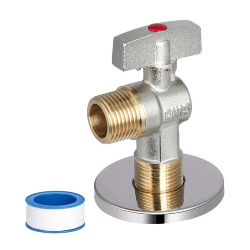 Brass Angle Valves 1/2 Inch High Flows Corrosion Resistant Water Control Valves For Bathroom Kitchen Plumbing Fixtures