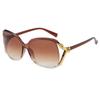 Elegant Fox Oval Sunglasses: Women's Summer Gradient Sun-Blocking Frames with Camellia Design